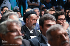 محمود دعایی در آيين گشايش دانشگاه هنرهای اسلامی-ايرانی استاد فرشچيان