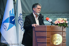 سید عباس صالحی در آيين گشايش دانشگاه هنرهای اسلامی-ايرانی استاد فرشچيان