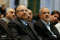 احمد مسجد‌جامعی و محمدباقر قالیباف در پانزدهمین همایش بین‌المللی بانوان قرآن‌پژوه