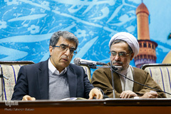 حجت‌الاسلام محمد ذبیحی و وحید احمدی در پانزدهمین همایش بین‌المللی بانوان قرآن‌پژوه