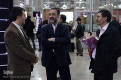 سید علی سرابی، قائم مقام شورای عالی قرآن در مراسم استقبال از محمدحسن موحدی، نفر دوم شانزدهمین دوره مسابقات بین‌المللی قرآن تونس در فرودگاه بین المللی امام خمینی (ره) 