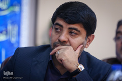 عیسی علیزاده، معاون فرهنگی جهاد دانشگاهی در مراسم رونمایی از تفسیر «شمس»