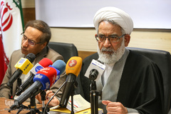 حجت‌الاسلام والمسلمین محمدجعفر منتظری، دادستان کل کشور در نشست ماهانه حقوقی کاربردی موسسه آموزش عالی شهید قدوسی