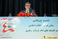 محمد خواجوی، پیشکسوت و مدرس قرآن در نشست «پژوهش مبانی قرآنی انقلاب اسلامی»