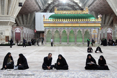 بخش رقابت‌های قرائت برادران سیزدهمین جشنواره قرآنی مدهامتان در حرم امام خمینی(ره)