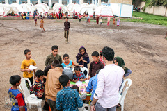 امداد فرهنگی به کودکان در مناطق سیل‌زده خوزستان