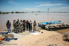 روستاهای گرفتار در سیل منطقه بامدژ