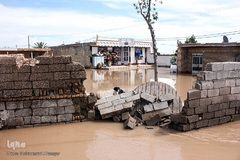 روستاهای گرفتار در سیل منطقه بامدژ