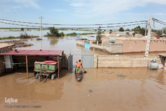روستاهای گرفتار در سیل منطقه بامدژ