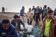 روستاهای گرفتار در سیل منطقه بامدژ