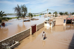 روستاهای گرفتار در سیل منطقه بامدژ
