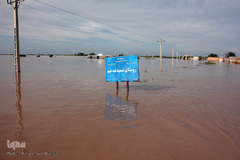 روستاهای گرفتار در سیل منطقه بامدژ