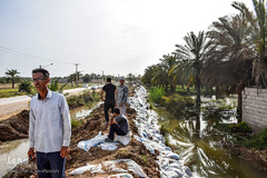 سیل در روستاهای غزاویه