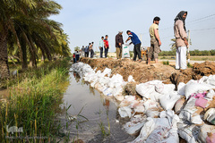 سیل در روستاهای غزاویه