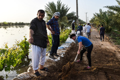 سیل در روستاهای غزاویه