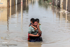 سیلاب در روستای «سید عباس» شوش