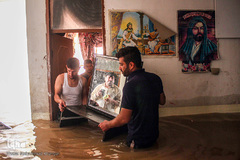 سیلاب در روستای «سید عباس» شوش