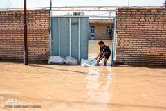سیلاب در روستای «سید عباس» شوش