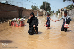 سیلاب در روستای «سید عباس» شوش