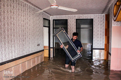 سیلاب در روستای «سید عباس» شوش