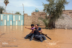 سیلاب در روستای «سید عباس» شوش