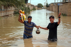 سیلاب در روستای «سید عباس» شوش