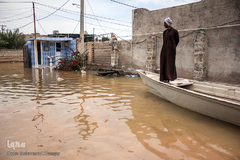 سیلاب در روستای «سید عباس» شوش