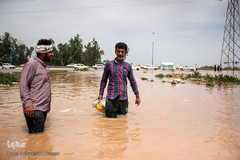 سیلاب در روستای «سید عباس» شوش