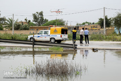 مسدود شدن جاده اهواز ـ شوش با بالا آمدن سطح آب