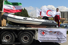 مراسم تحویل کمک‌های بشردوستانه آلمان برای سیل‌زدگان ایران