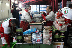 مراسم تحویل کمک‌های بشردوستانه آلمان برای سیل‌زدگان ایران