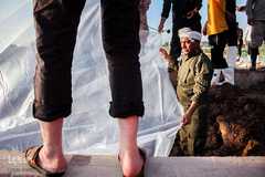 تلاش برای مقابله با سیل در اهواز