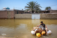 هوفل علی‌آباد گرفتار در سیل