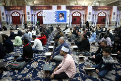 محفل انس با قرآن  شرکت‌کنندگان در مسابقات بین‌المللی قرآن در حرم امام راحل
