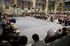 دیدار مسئولین و شرکت کنندگان سی‌وششمین دوره مسابقات بین‌المللی قرآن با رهبر انقلاب