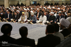 دیدار مسئولین و شرکت کنندگان سی‌وششمین دوره مسابقات بین‌المللی قرآن با رهبر انقلاب