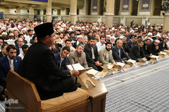 دیدار مسئولین و شرکت کنندگان سی‌وششمین دوره مسابقات بین‌المللی قرآن با رهبر انقلاب