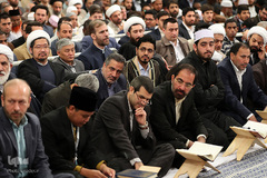 دیدار مسئولین و شرکت کنندگان سی‌وششمین دوره مسابقات بین‌المللی قرآن با رهبر انقلاب