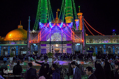 حرم حضرت معصومه(س) در شب نیمه شعبان‎