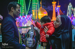 حرم حضرت معصومه(س) در شب نیمه شعبان‎