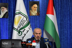 ناصر ابوشریف، نماینده جنبش جهاد اسلامی فلسطین در نشست بررسی امکان و عدم امکان اجرای معامله قرن