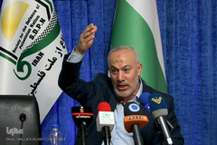 ناصر ابوشریف، نماینده جنبش جهاد اسلامی فلسطین در نشست بررسی امکان و عدم امکان اجرای معامله قرن