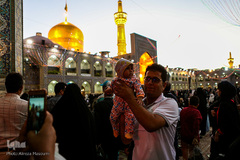 حرم مطهر رضوی در شامگاه عید غدیر‎