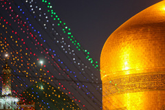 حرم مطهر رضوی در شامگاه عید غدیر‎