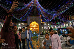 حرم مطهر رضوی در شامگاه عید غدیر‎