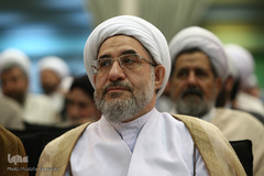 آیت‌الله محسن اراکی، دبیر مجمع تقریب مذاهب اسلامی در هفدمین اجلاس روز جهانی مسجد
