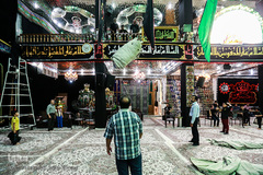برپایی خیمه ی عزای حسینیه کربلای های تهران
