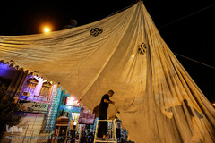 برپایی خیمه ی عزای حسینیه کربلای های تهران