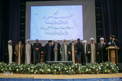 تودیع حجت‌الاسلام محمدحسن اختری، دبیر کل سابق و معارفه رضا رمضانی، دبیرکل جدید مجمع جهانی اهل بیت