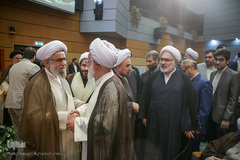 تودیع حجت‌الاسلام محمدحسن اختری، دبیر کل سابق و معارفه رضا رمضانی، دبیرکل جدید مجمع جهانی اهل بیت